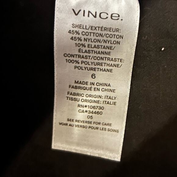 Vince Black Slim Fit Trouser Pants Size 6 - Picture 7 of 7